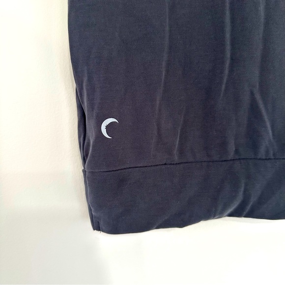 Zyia Active Front Knot T-Shirt Charcoal Black Large - Picture 3 of 6